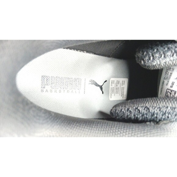 Puma Legacy Low Black Quarry Grey Basketball Shoes 193818-01, Youth Sz 7C - Picture 8 of 9